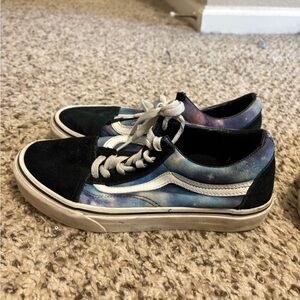 Vans Galaxy Print Sneakers - Black and Blue